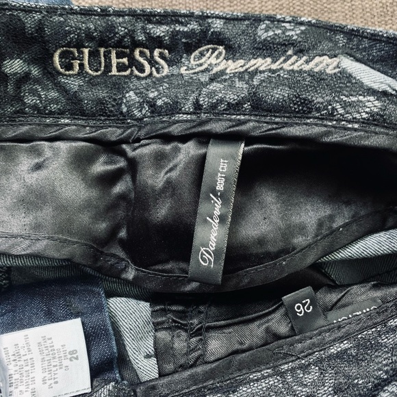 Guess Premium Daredevil Boot Cut Stretch Studded Jeans - Picture 9 of 11